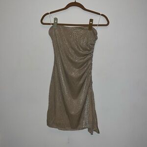 Strapless mini dress